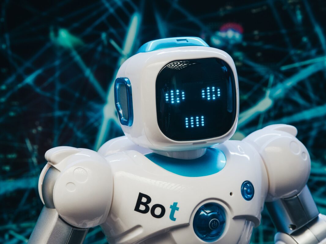 AI robot switched on